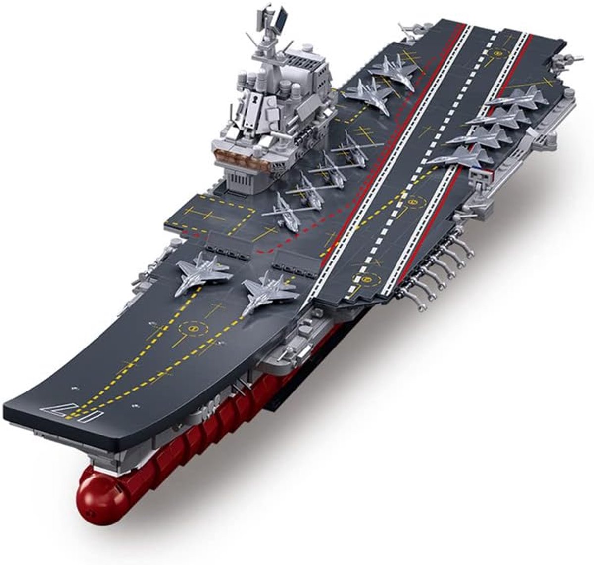   - M38-B1189 XL Shandong Vliegdekschip bouwset | WW2 Army schip constructie modelbouw | Educatief militair & leger speelgoed bouwpakketten voor kinderen & volwassenen | 1413 bouwstenen